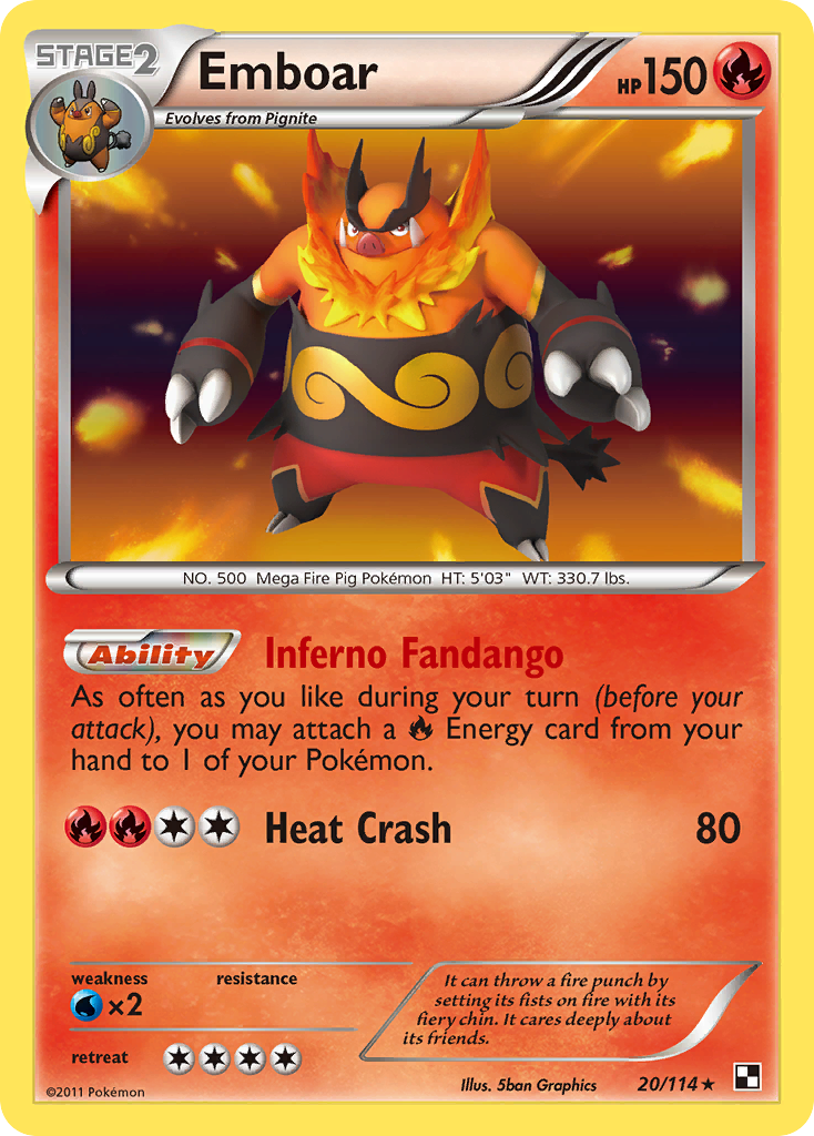 Black & White Emboar #20/114